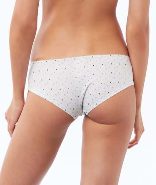 Culote de algodón estampado estrellas crudo.