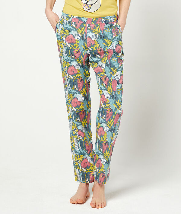 Pantalón largo estampado floral Pantalón largo estampado floral;${refinementColor}