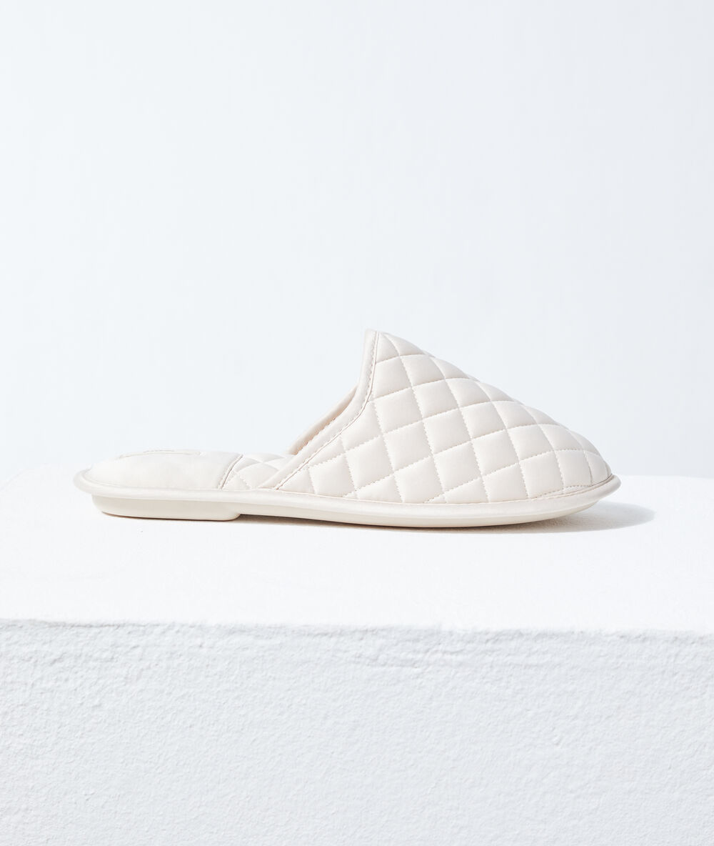 Zapatillas tejido acolchado c.beige.