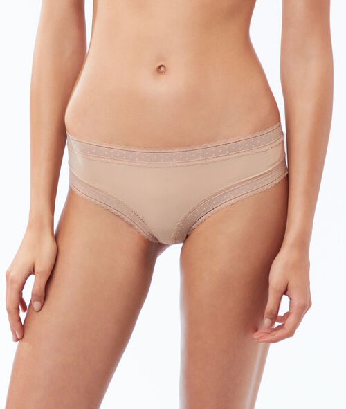 Braguita brasileña microfibra y tul Braguita brasileña microfibra y tul
