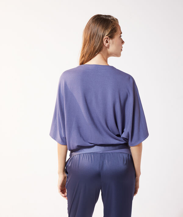 Top escote cruzado con lazada Top escote cruzado con lazada;${refinementColor}