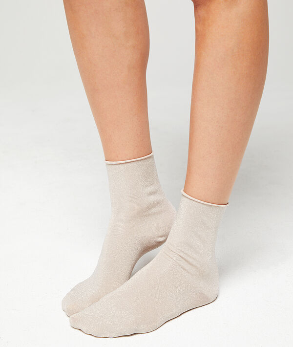 Calcetines cortos fibras metalizadas Calcetines cortos fibras metalizadas;${refinementColor}
