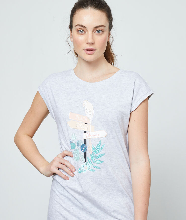 Camisón de algodón orgánico c.gris.