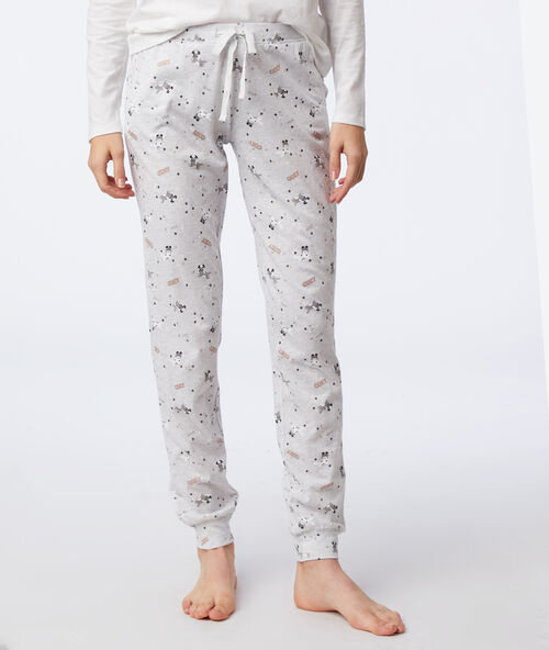 Pijama 3 piezas estampado de gato c.gris.
