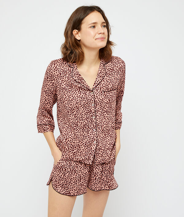 Camisa pijama estampado leopardo Camisa pijama estampado leopardo