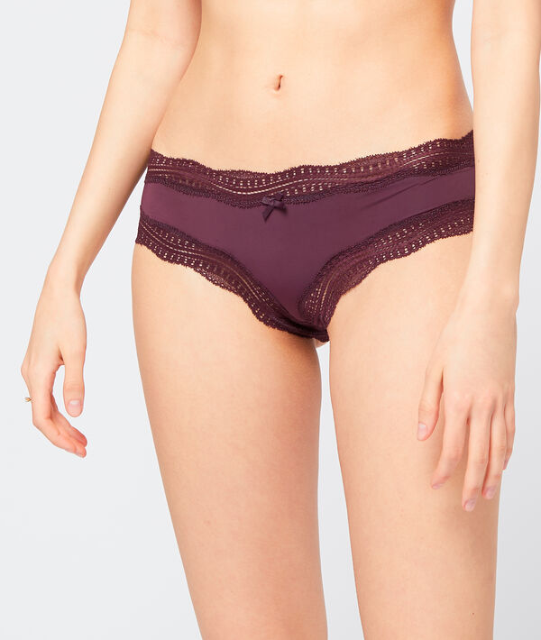 Culote de microfibra motivos de encaje Culote de microfibra motivos de encaje
