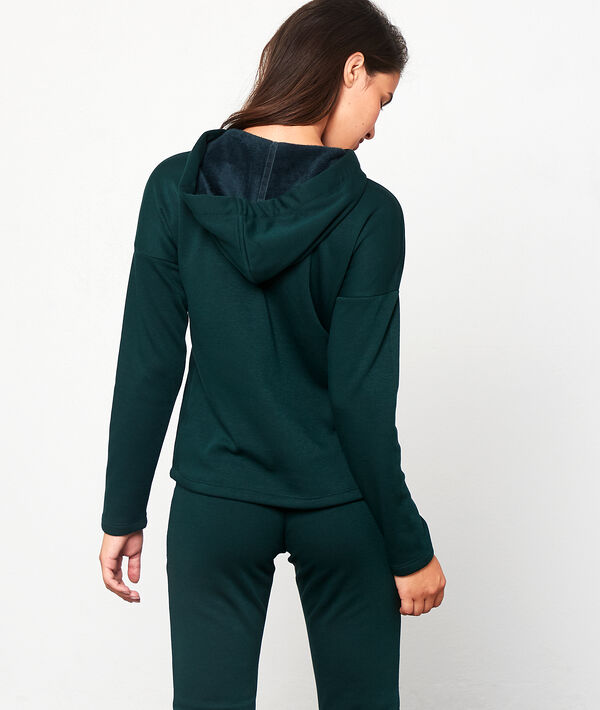 Sudadera homewear con motivos terciopelo Sudadera homewear con motivos terciopelo