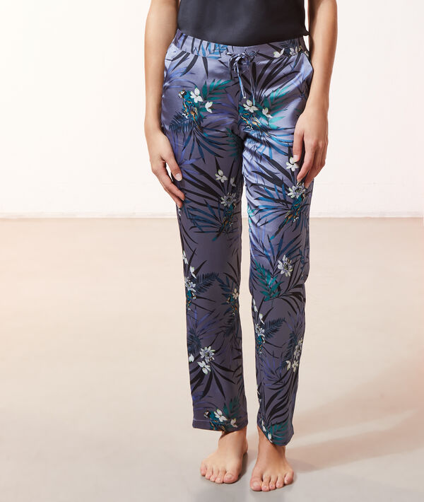 Pantalón de satén estampado Pantalón de satén estampado;${refinementColor}