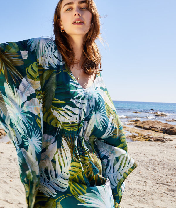 Túnica de playa estampada Túnica de playa estampada;${refinementColor}