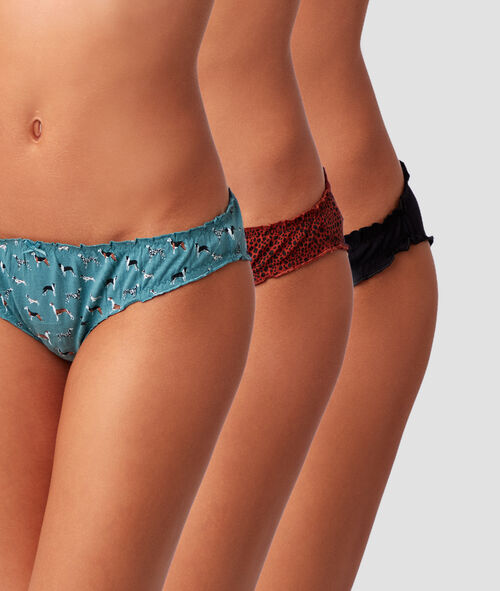 Lote de 3 braguitas estampadas Lote de 3 braguitas estampadas