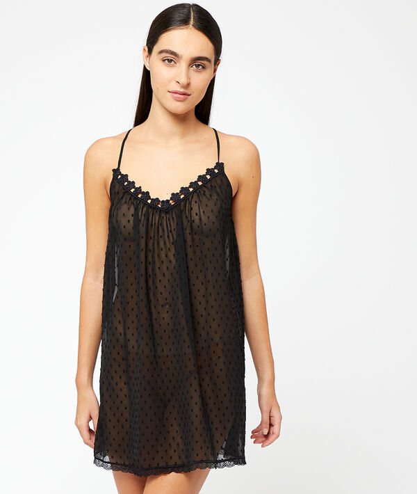 Camisón de tul plumeti Camisón de tul plumeti;${refinementColor}