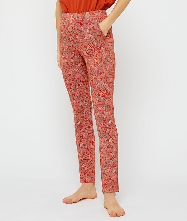 Pantalón estampado de viscosa eco Pantalón estampado de viscosa eco;${refinementColor}