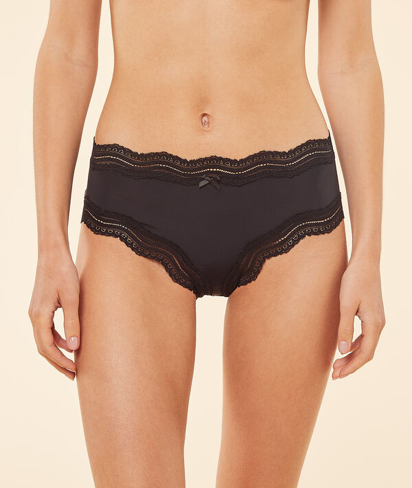 Tanga algodón, motivos encaje Tanga algodón, motivos encaje;${refinementColor}