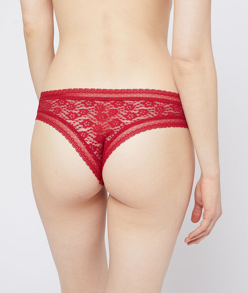 Tanga de encaje floral Tanga de encaje floral