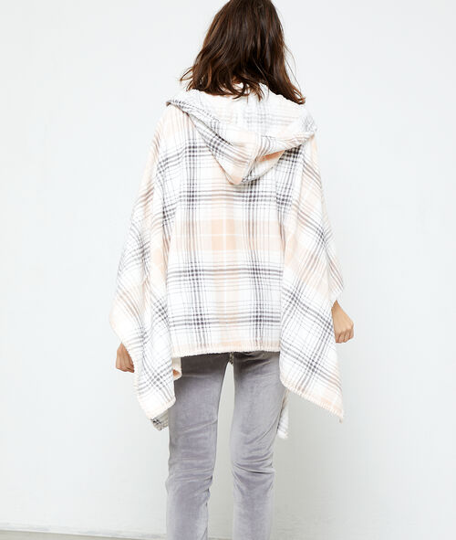 Poncho estampado de cuadros Poncho estampado de cuadros