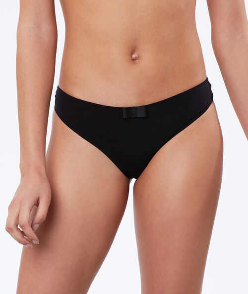 Braguita de encaje y microfibra negro.