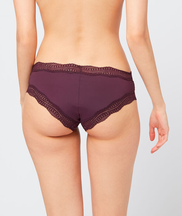 Culote de microfibra motivos de encaje Culote de microfibra motivos de encaje