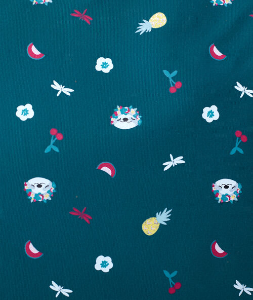 Neceser estampado azul.