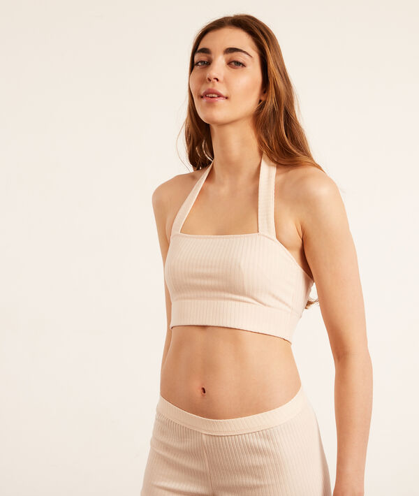 Crop top tejido canalé Crop top tejido canalé;${refinementColor}