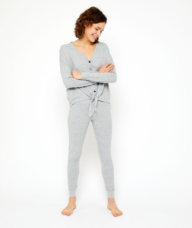Camiseta con botones homewear c.gris.