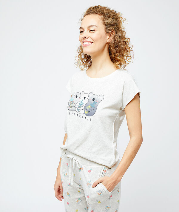 Camiseta estampado 'piña koala' Camiseta estampado 'piña koala';${refinementColor}