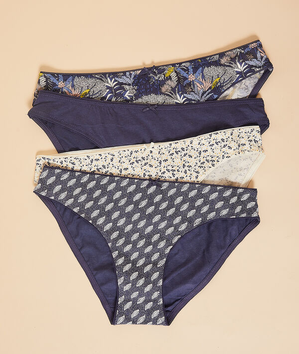 Lote de 4 braguitas estampadas Lote de 4 braguitas estampadas;${refinementColor}