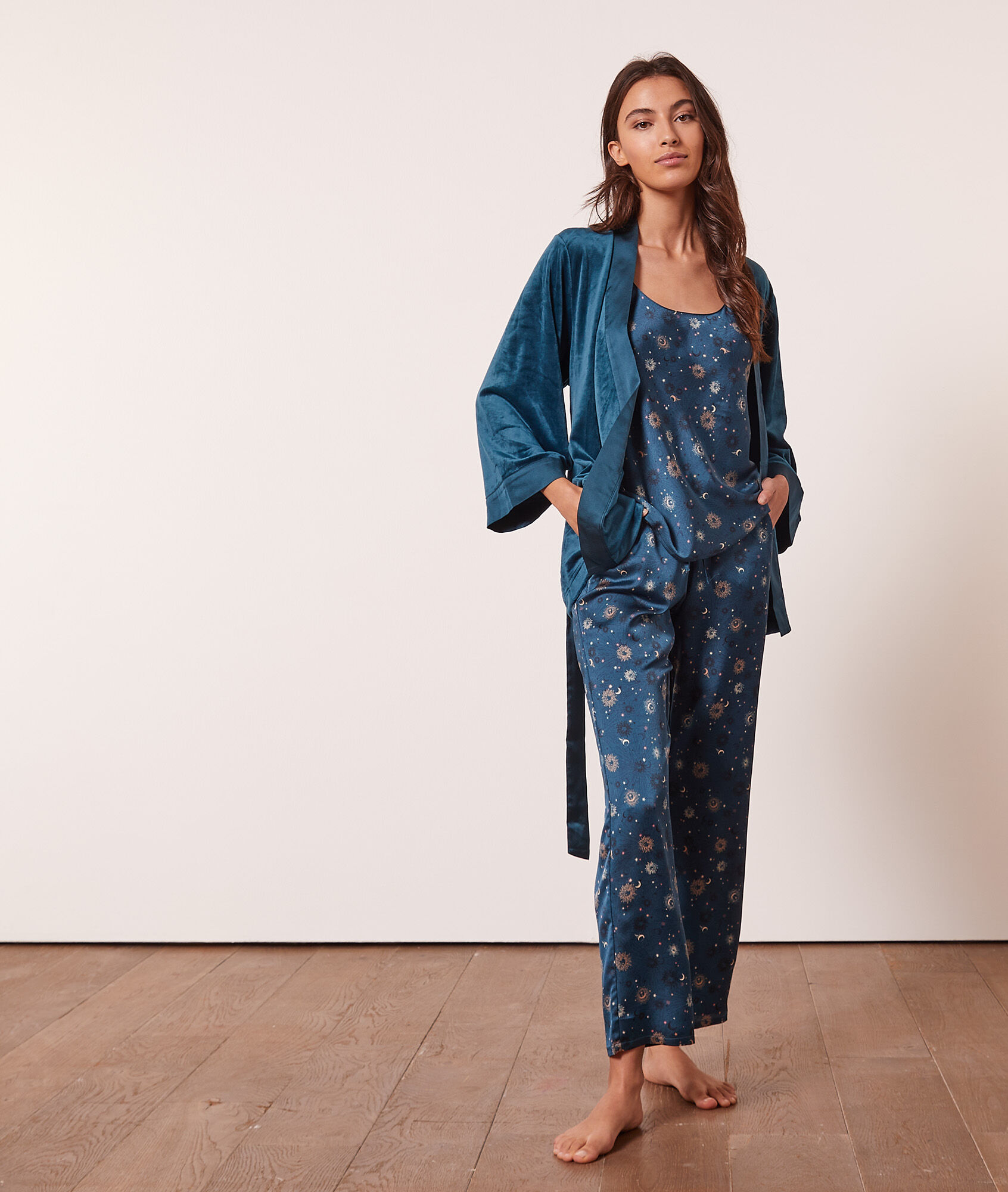 Pijama 3 piezas, chaqueta satén - CIEL - ENCRE - ETAM