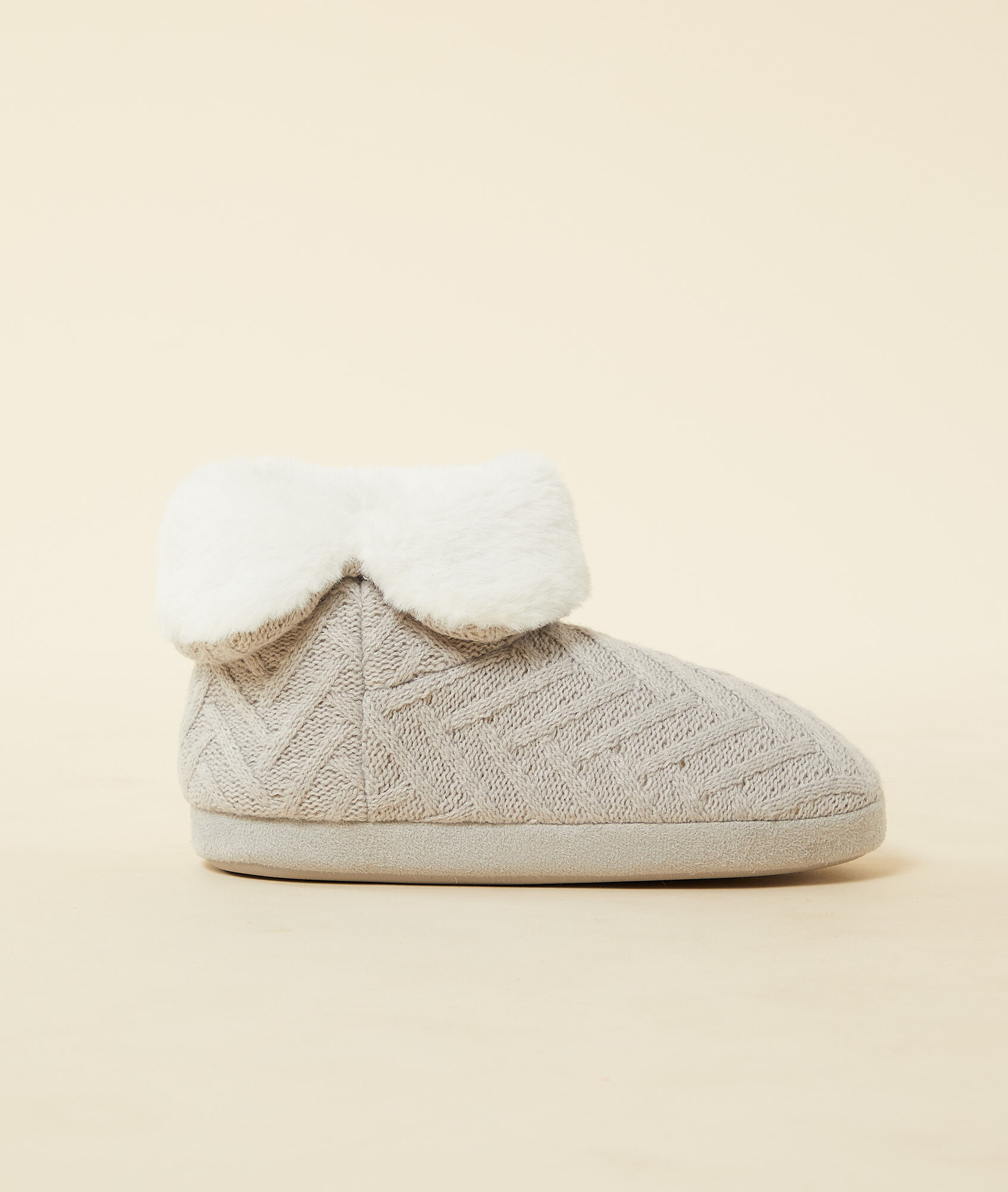 Zapatillas tipo botines, forro interior - NOELE - GRIS CLAIR - ETAM