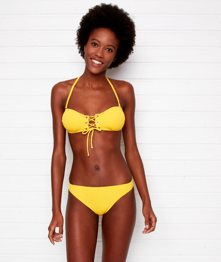 Braguita bikini lisa amarillo.