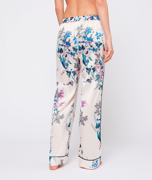 Pantalón de satén estampado floral Pantalón de satén estampado floral