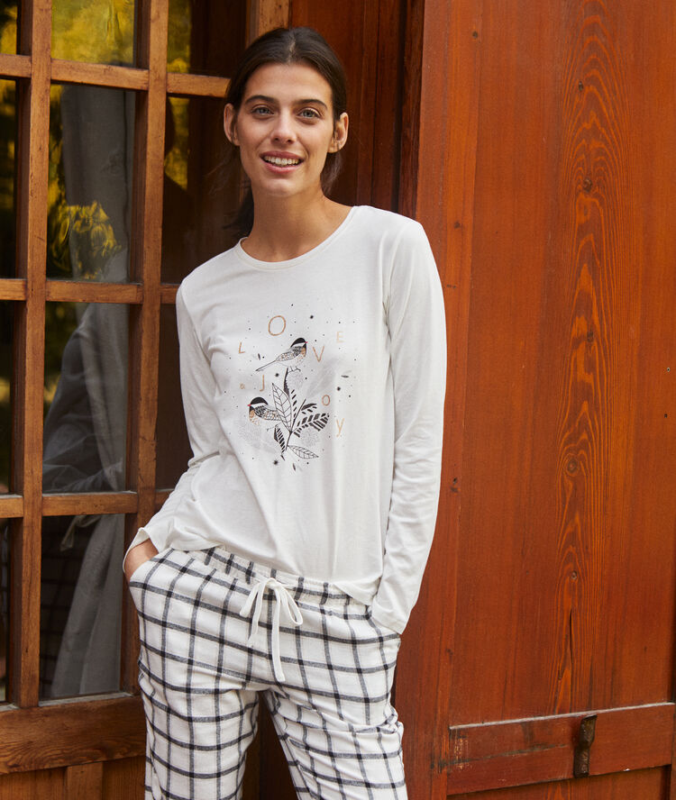 Pijama 3 piezas c.gris.