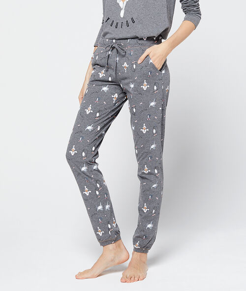 Pantalón estampado gatos y caniches Pantalón estampado gatos y caniches