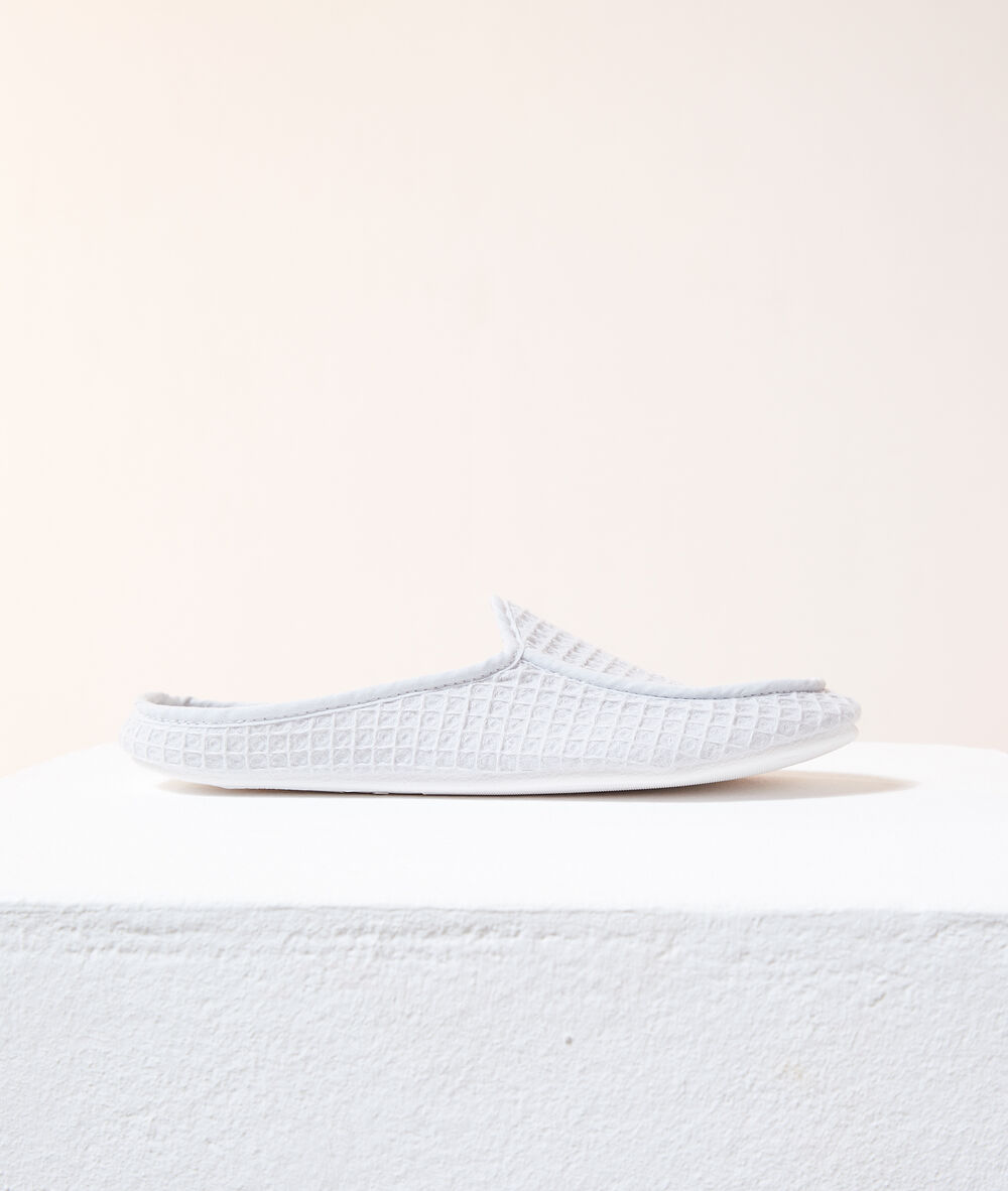 Zapatillas destalonadas nido de abeja c.gris.
