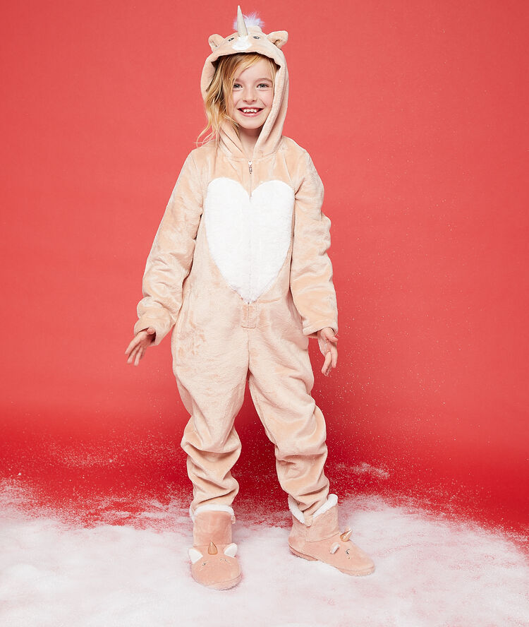 Mono infantil unicornio rosa.