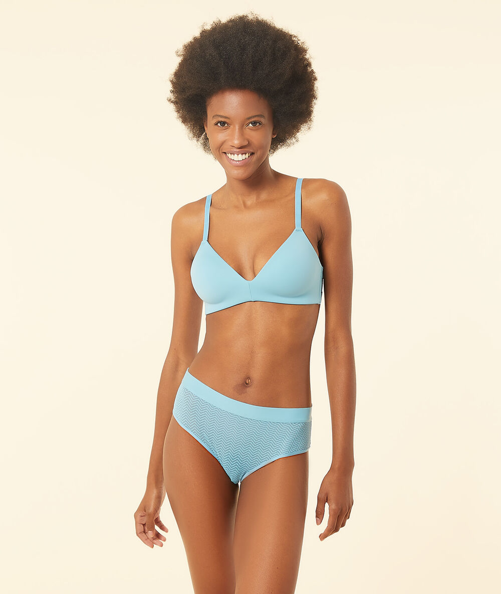 Braguita brasileña de microfibra azul.