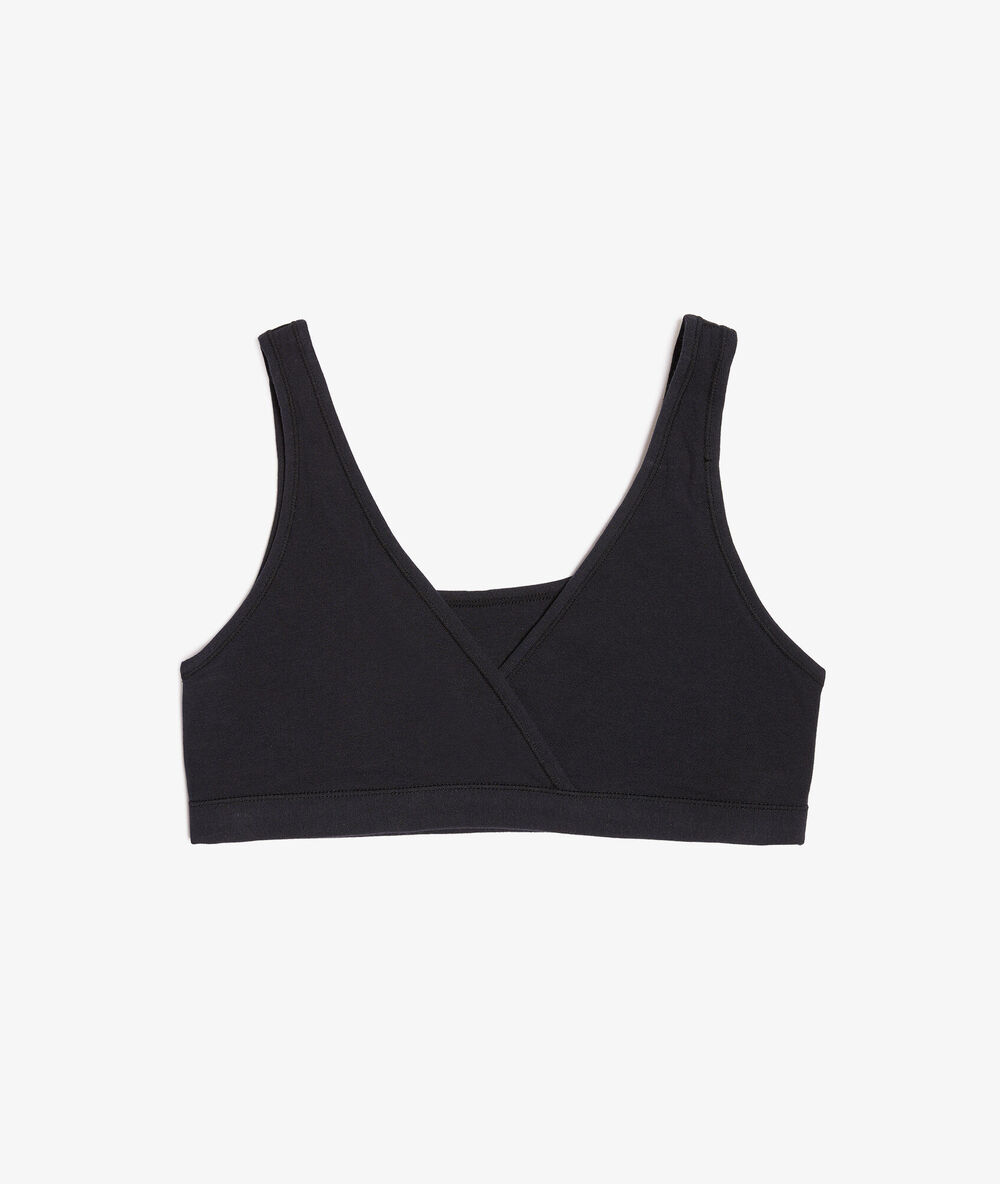 Top reversible algodón negro.