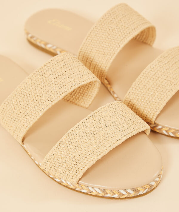 Sandalias de tiras, efecto rafia Sandalias de tiras, efecto rafia;${refinementColor}