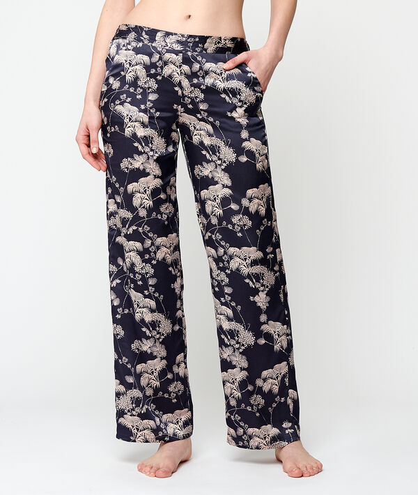 Pantalón talle alto de satén Pantalón talle alto de satén;${refinementColor}