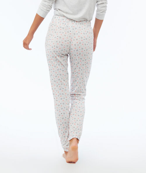 Pantalón estampado c.gris claro.