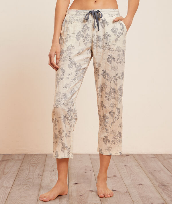 Pantaló pijama 7/8 estampado Pantaló pijama 7/8 estampado;${refinementColor}