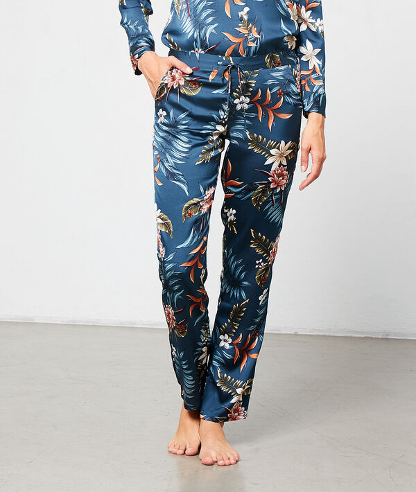 Pantalón de satén estampado Pantalón de satén estampado