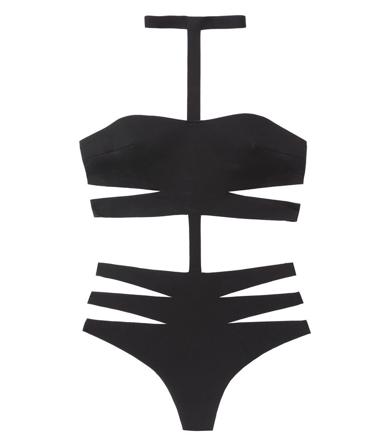 Body neopreno multitiras negro.