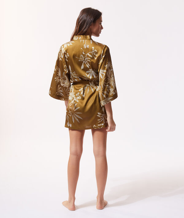 Kimono estampado de satén Kimono estampado de satén;${refinementColor}