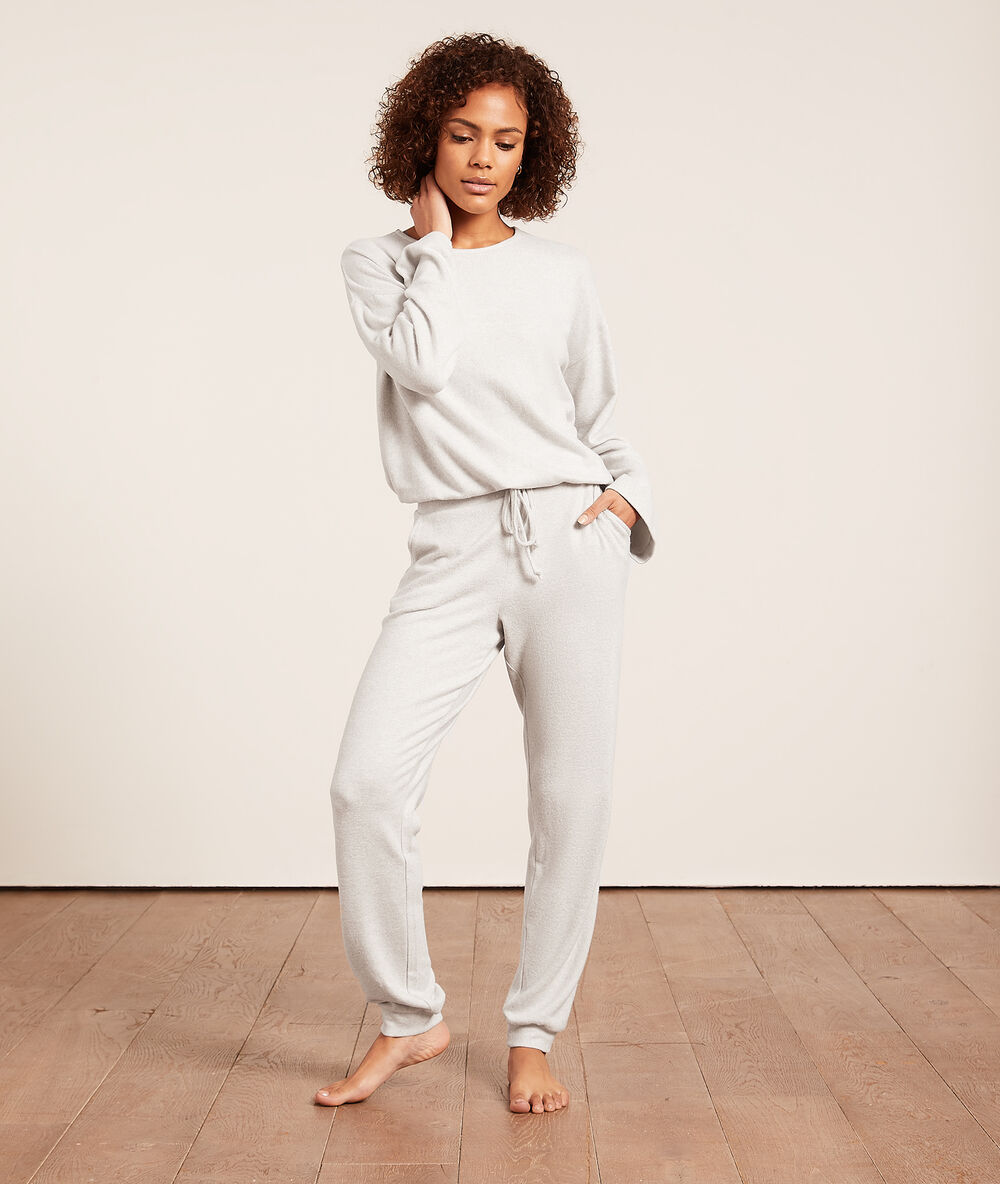 Pantalón pijama crudo.