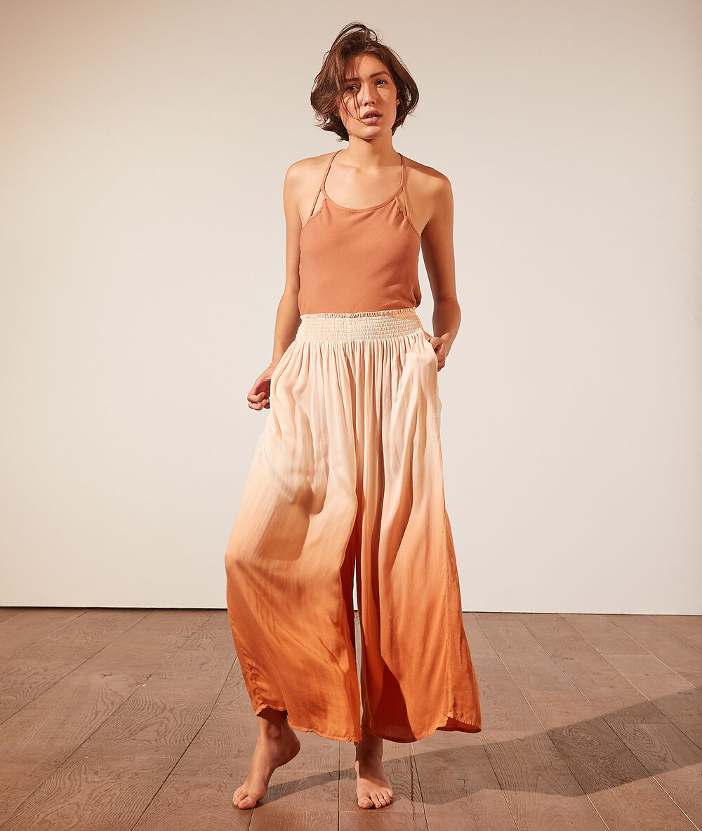 Pantalón ancho degradado c.ocre.