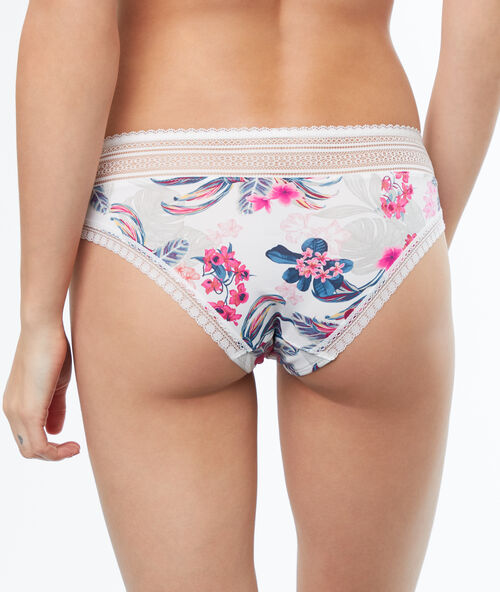 Culote estampado floral crudo.