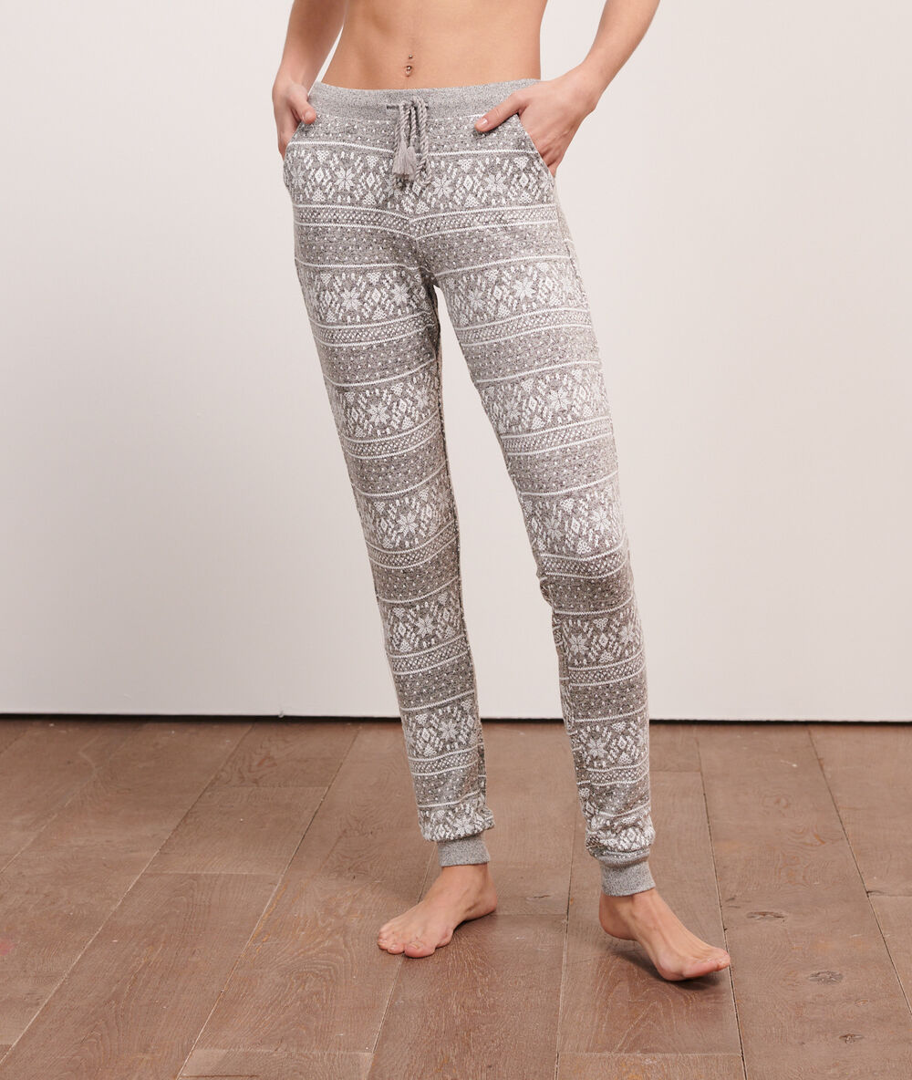 Pantalón estampado c.gris.