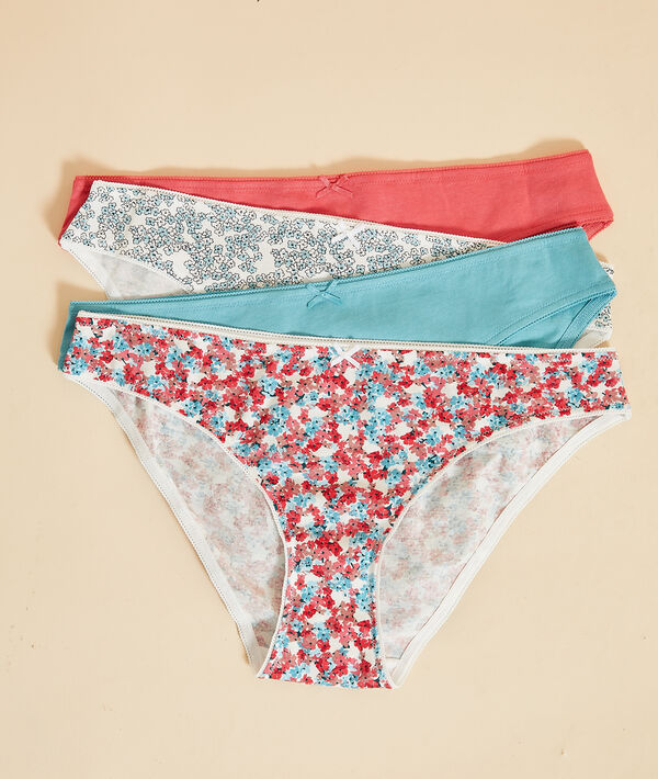 Lote de 4 braguitas estampadas Lote de 4 braguitas estampadas;${refinementColor}