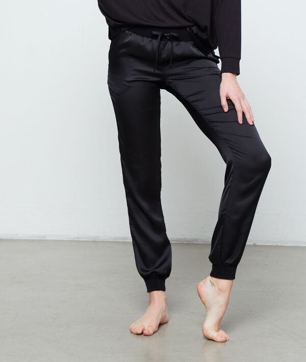 Pantalón de satén liso Pantalón de satén liso