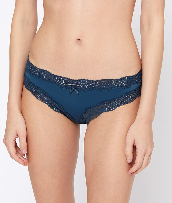 Tanga de microfibra motivos de encaje Tanga de microfibra motivos de encaje